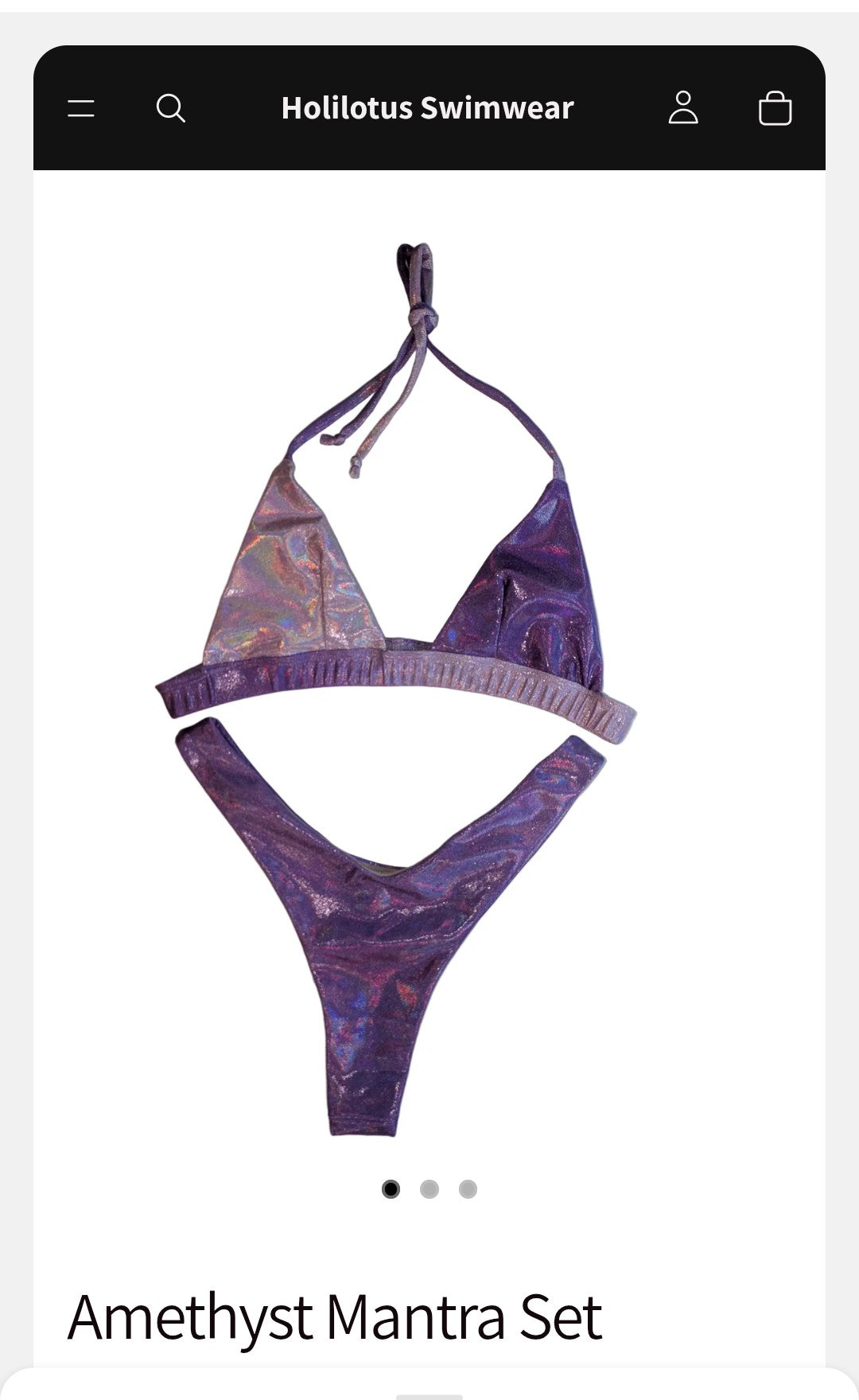 Slide Into Summer: The Amethyst & Lilac Iridescent Bikini You Need Amathyst Mantra 💜