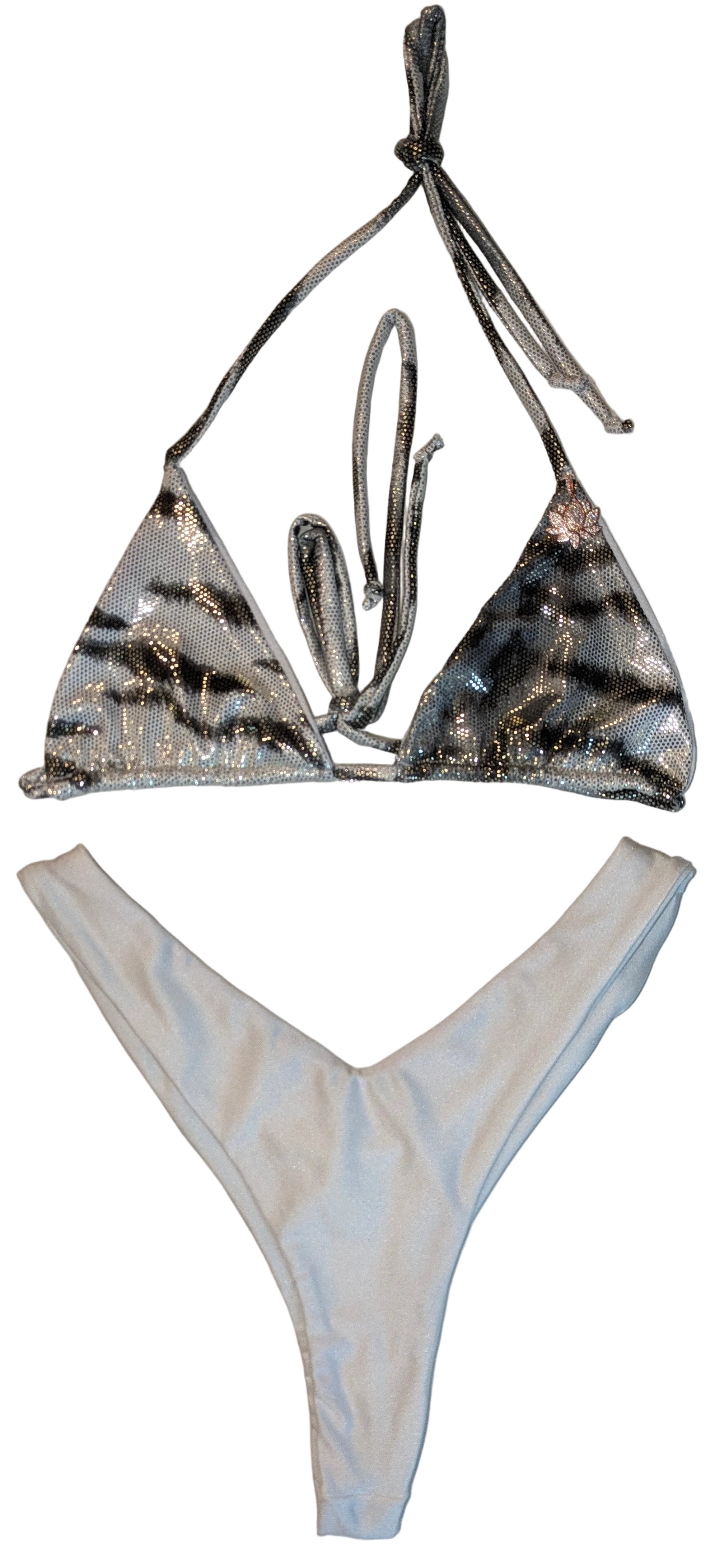 Royal Venom - Pearl White Snake Print Bikini