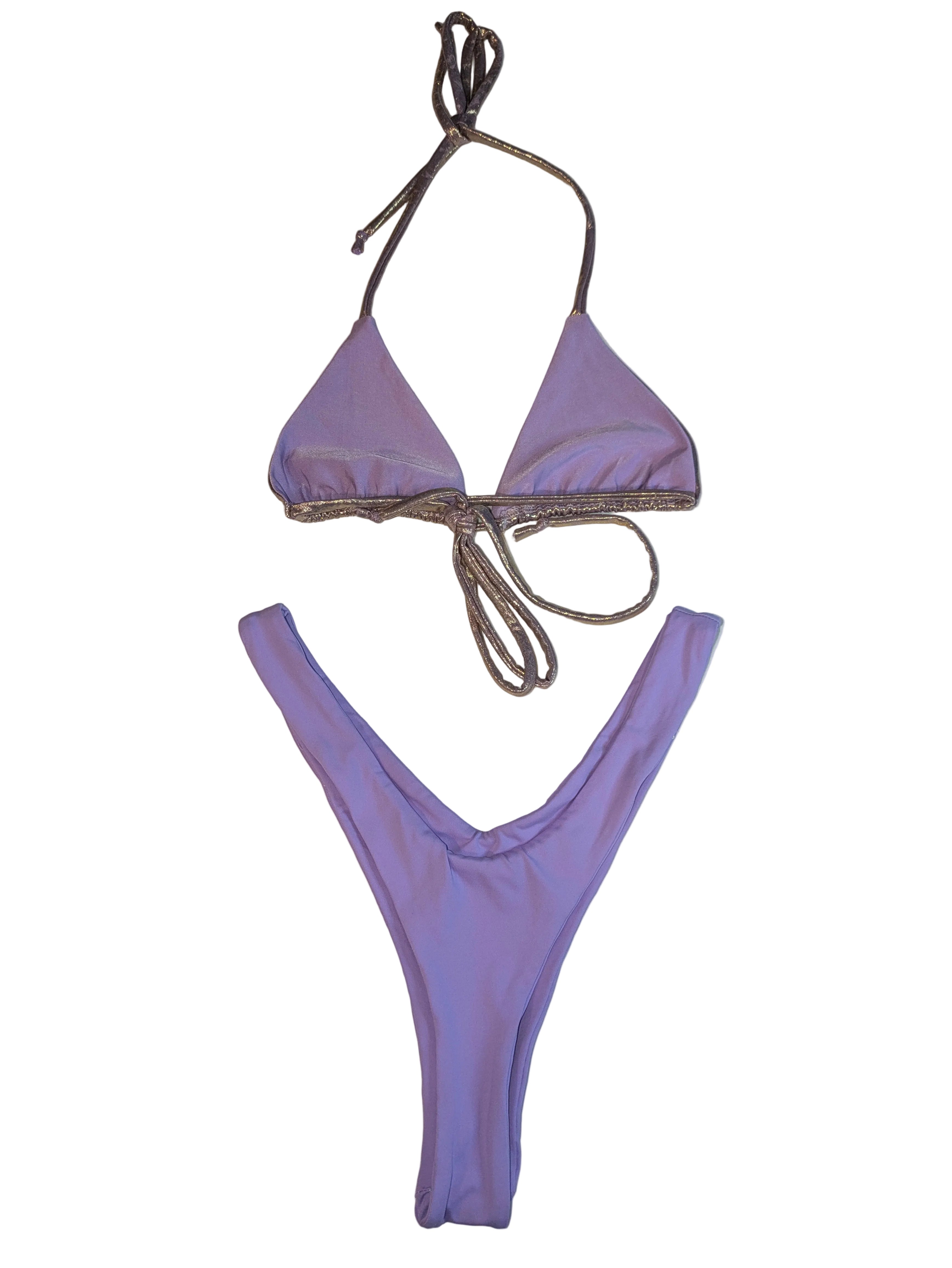 Lotus & Lace — Lilac Gold Bikini Set