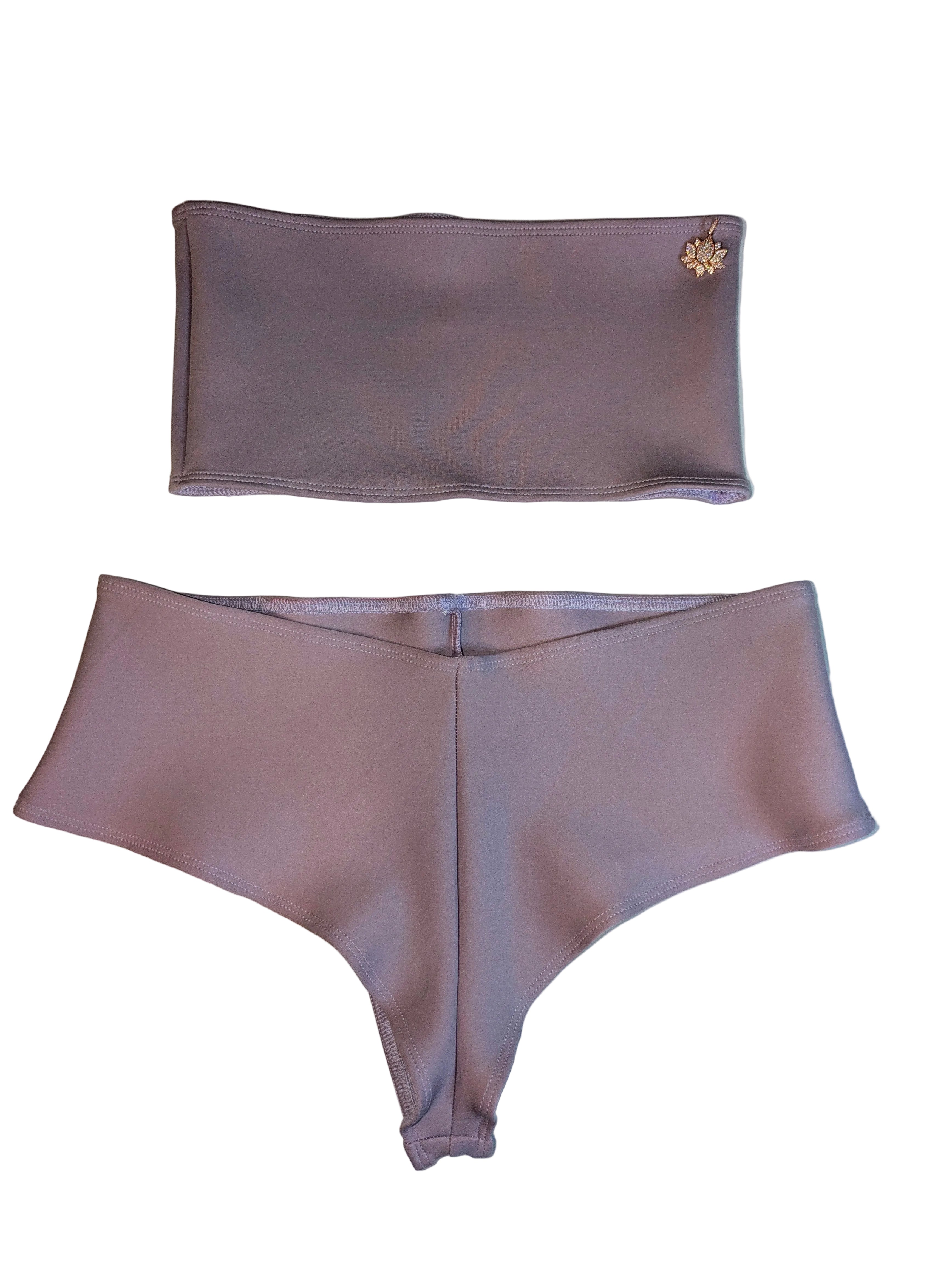 Kama Bandeau – Lilac High Waist Bandeau Bikini